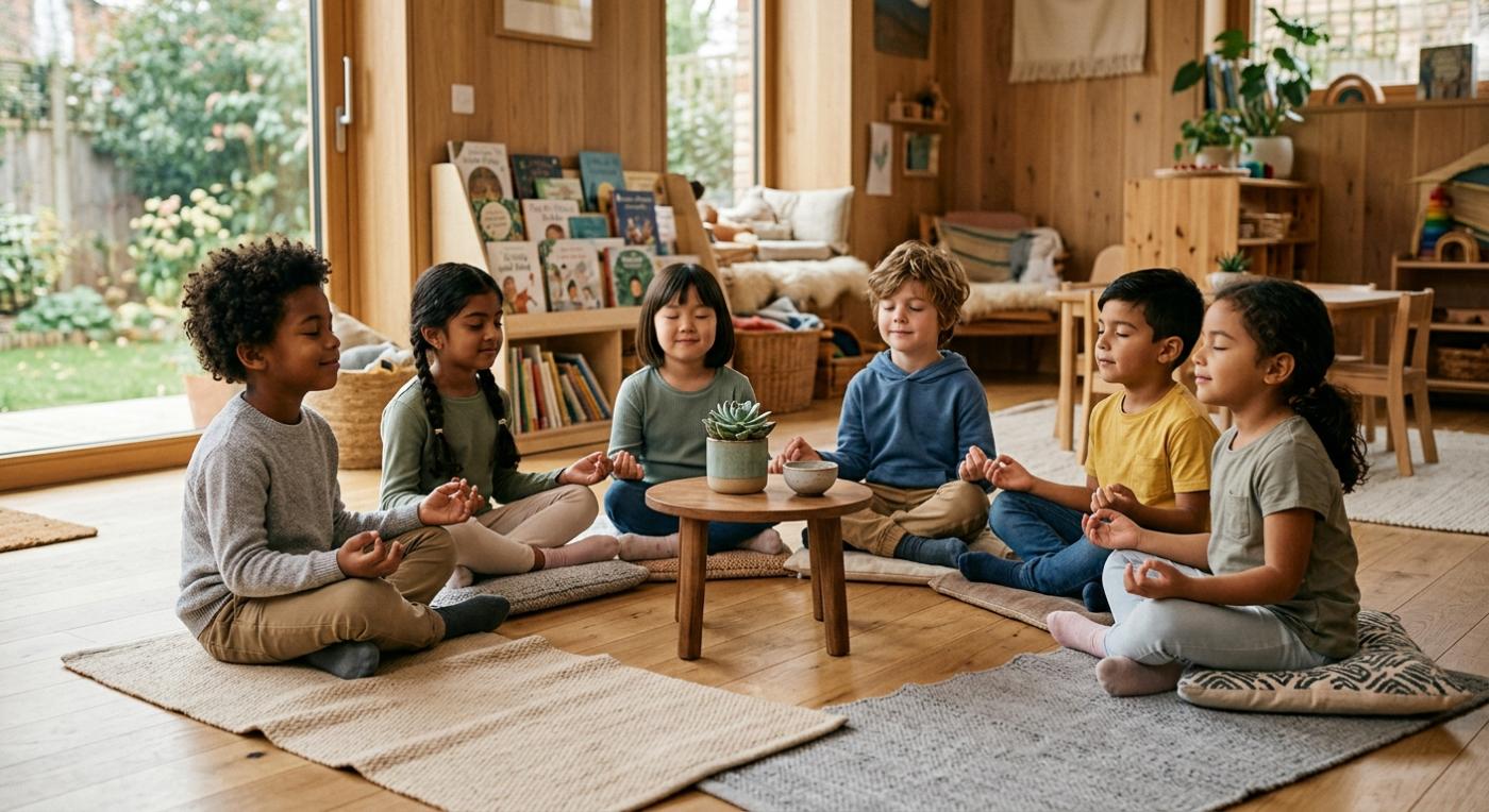 Children in a mindfulness session